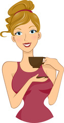 Girl Drinking Coffee