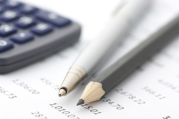 Business still life close-up