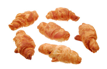 The fresh buns on white