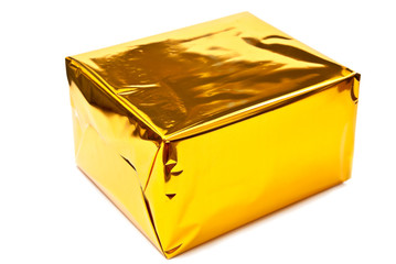 Golden gift box
