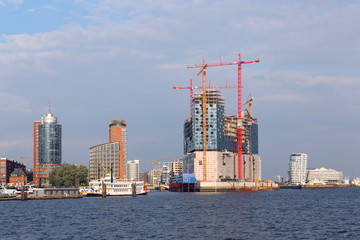 Hamburg Speicherstadt Baustelle Elbphilharmonie