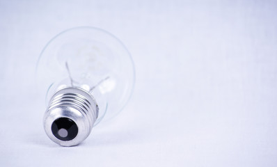 Obraz na płótnie Canvas A single lamp bulb in white background