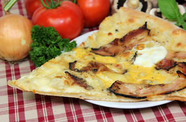 Pizza slice close-up