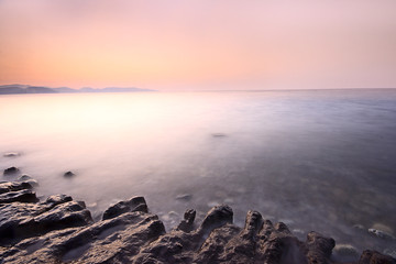 Seaside scene from the Dilek Peninsula in Kusadasi Turkey