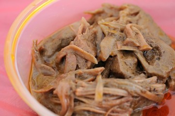 Indian vegetarian mock chicken curry