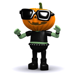 3d Pumpkin man says hi