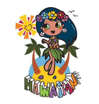 Hula Girl Cartoon Images – Browse 1,382 Stock Photos, Vectors, and Video |  Adobe Stock