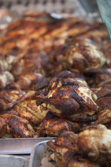 Poulets rôtis à la broche