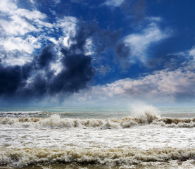 storm over the sea