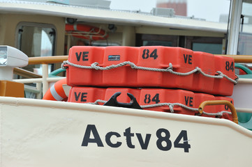 emergency floats on boat