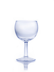 Empty wine glass isolated on white background