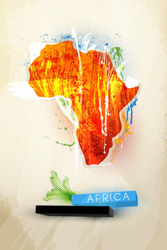 abstract illustration of the continent Africa
