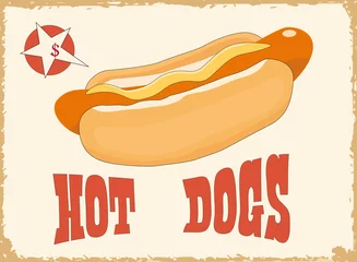 Selbstklebende Fototapeten Babyzimmer hot dog  © liusa