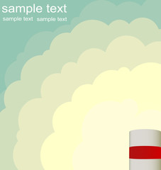 Air pollution cloud from factory stalk