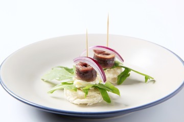 Anchovy canapes