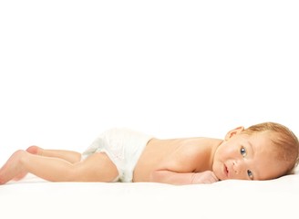 Beautiful baby isolated on white