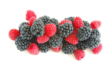 blackberry and raspberry