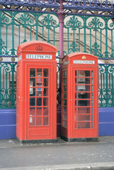 Obraz premium Red Telephone Boxes