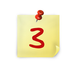 yellow post it - 3