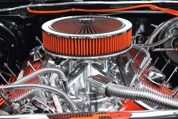 moteur rutilant de voiture