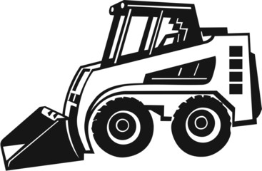 Bobcat Front Loader Vinyl Ready Vector Illustration