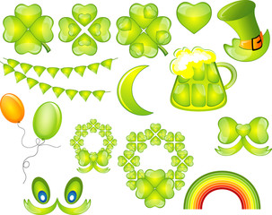 Naklejka premium Patrick's Day icons