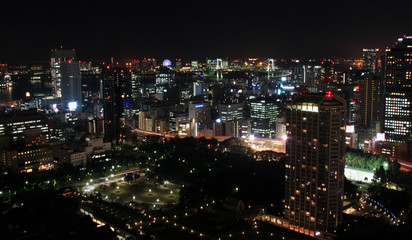 View of Tokyo at night