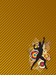 Illustrated silhouette of colors design, colorful background