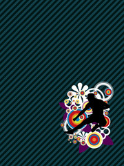 Illustrated silhouette of colors design, colorful background