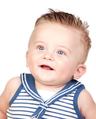 Beautiful blond babe with blue eyes