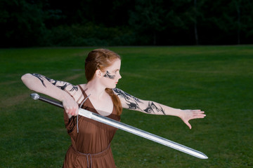 Celtic warrior girl