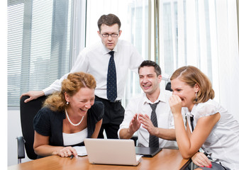 Manager with  workers on meeting