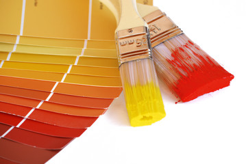 peinture jaune et orange