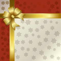 Christmas illustration on a snowflakes background