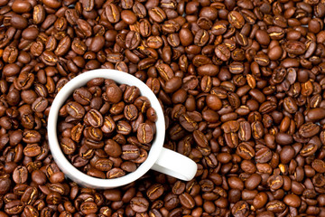 Coffee BEans and Cup