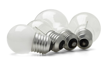 Large and small electric light bulbs