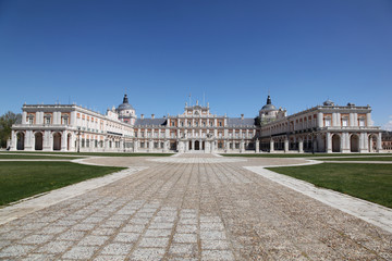 Fototapeta na wymiar Hiszpański Pałac Królewski w Aranjuez. Aranjuez Hiszpania