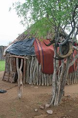 Himba Hütte. Namibia