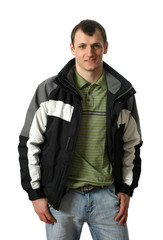 Fototapeta premium Young Man in Winter Clothes