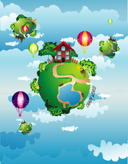 Naklejka premium live planet vector