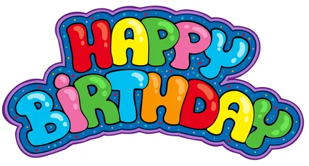 Wall murals For kids Happy birthday sign