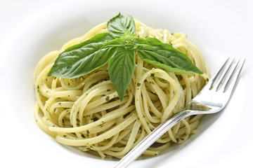 Pasta with pesto sauce