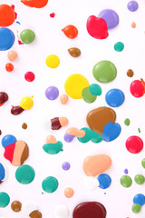 drops of color paint