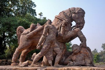 Fototapeta na wymiar Orissa, Konark, Tempio del Sole - India