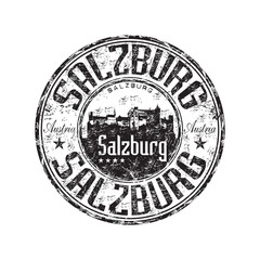 Naklejka premium Salzburg grunge rubber stamp