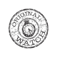 Fototapeta na wymiar Original watch rubber stamp