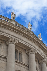 Fototapeta na wymiar Columns of catholic cathedral