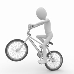 Obraz premium 3d man with bike