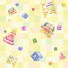 pattern background of children toys