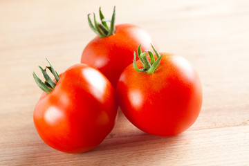 red tomatoes on table